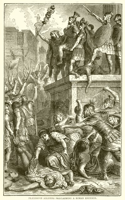 Praetorianus katonák kikiáltják a római császárt alkotó: English School