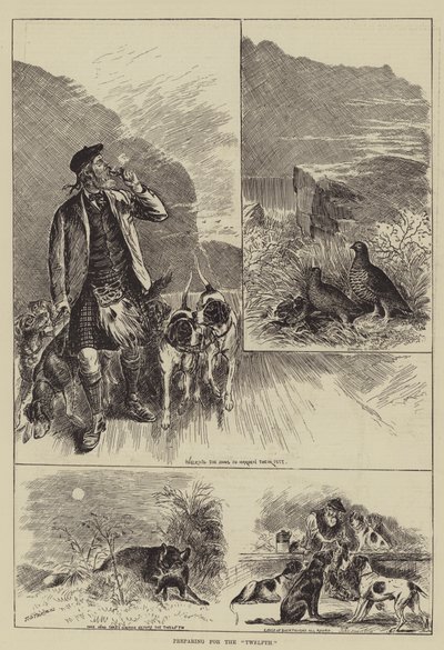 Felkészülés a „tizenkettedikre” (metszet) alkotó: English School
