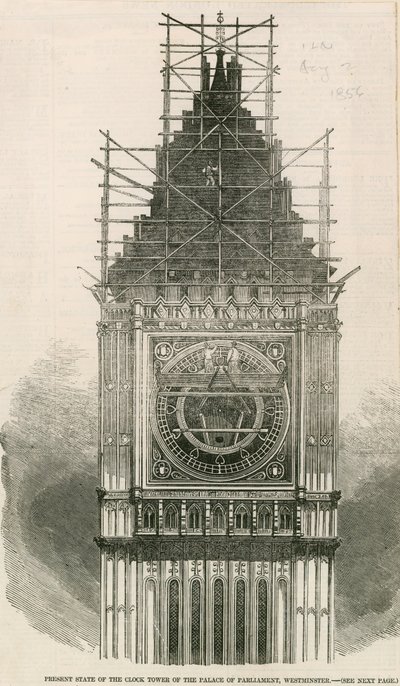 A Westminster-palota Óratornyának jelenlegi állapota alkotó: English School