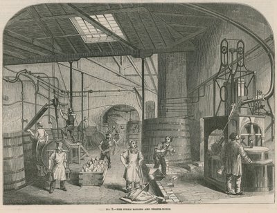 Árak Patent Candle Company dolgozik; A gőzforraló és a gépház alkotó: English School
