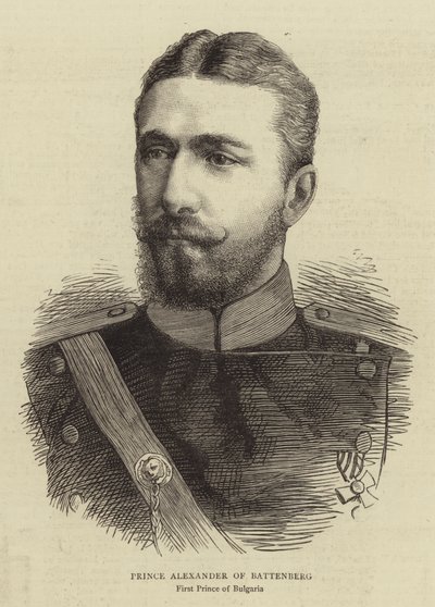 Sándor battenbergi herceg (metszet) alkotó: English School