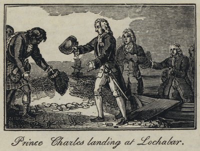 Károly herceg leszállása Lochabarban (metszet) alkotó: English School