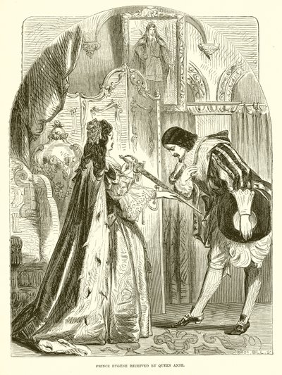 Jenő herceget Anna királynő fogadta alkotó: English School