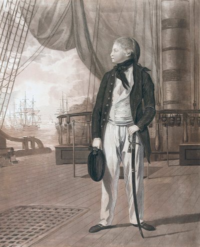 Vilmos Henrik herceg középhajósként Később IV. Vilmos király alkotó: English School