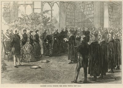 Louisa hercegnő megnyitja a Belső Templom új termét alkotó: English School