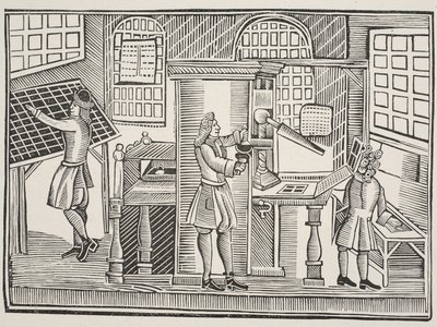 Nyomda, 1710 körül alkotó: English School
