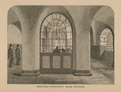 Foglyok tanácsadó szoba Newgate-ben alkotó: English School