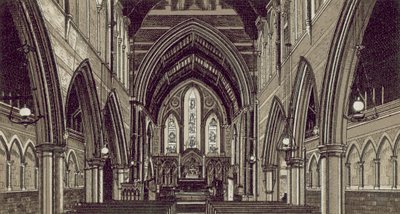 Privett templom, belső tér (litográfia) alkotó: English School