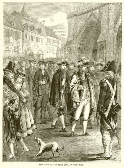 A Tiers Etat körmenet Párizsban, 1789 alkotó: English School