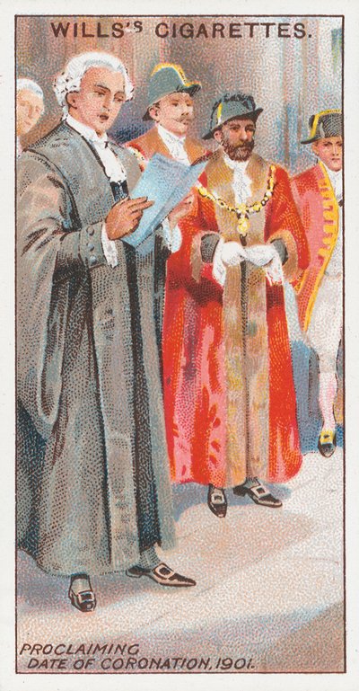 A koronázás dátumának kihirdetése, 1901 alkotó: English School