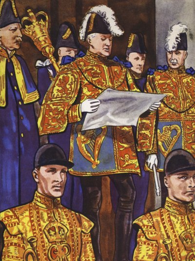 VIII. Edward királynak kikiáltása (színes litó) alkotó: English School