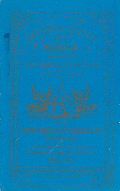 Vacsoraprogram a londoni Guildhallban, 1852. december 8-án alkotó: English School