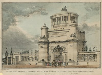 Javaslat a Waterloo-i csata emlékművére alkotó: English School
