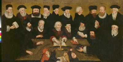 Protestáns reformátorok, 1654 körül (olaj, tábla) alkotó: English School