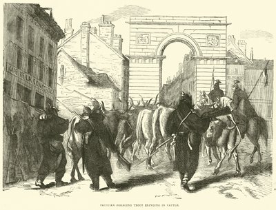 Szarvasmarhát behozó porosz takarmánykereső csapat, 1870. október alkotó: English School