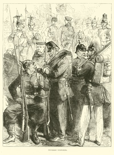 Porosz egyenruhák, 1870. augusztus alkotó: English School