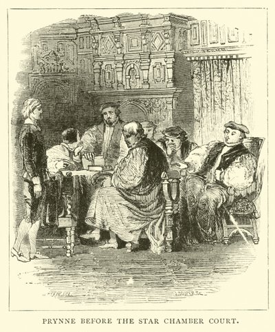 Prynne a Star Chamber Court előtt alkotó: English School