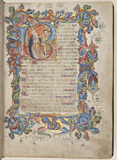 Zsoltár Sarum használatú naptár, 1425-75 körül (tinta, festék és arany pergamen) alkotó: English School