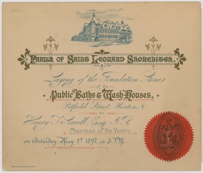 Nyilvános fürdők és mosdók, Pitfield Street, Hoxton alkotó: English School