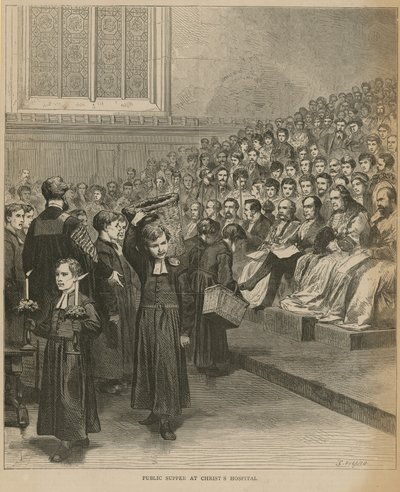 Nyilvános vacsora a Christs Kórházban alkotó: English School