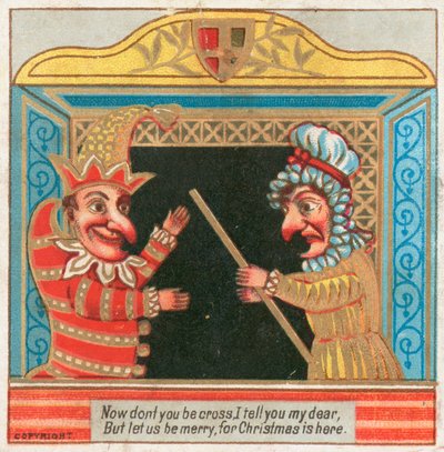 Punch és Judy, karácsonyi üdvözlőlap alkotó: English School