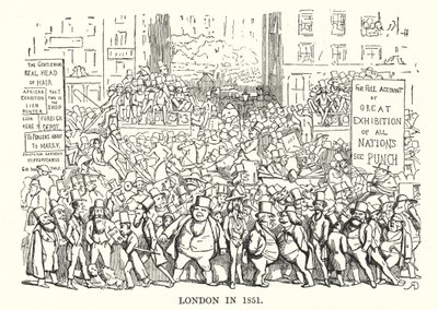Punch karikatúra: London 1851-ben (metszet) alkotó: English School