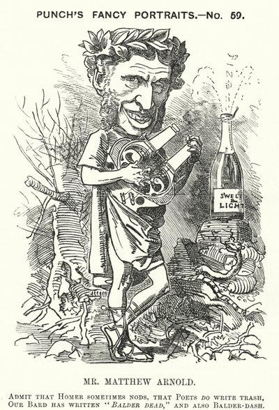 Punch rajzfilm: Matthew Arnold, angol költő (metszet) alkotó: English School