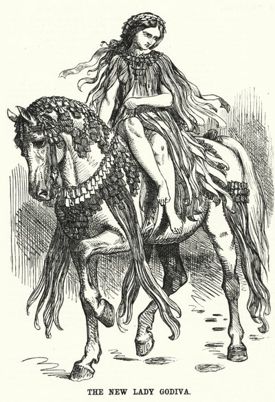 Punch rajzfilm: The New Lady Godiva (metszet) alkotó: English School