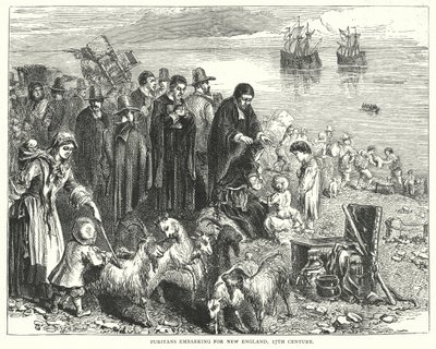 Az Új-Angliába induló puritánok alkotó: English School