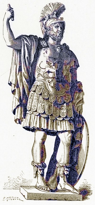 Pyrrhus, Victor Duruy Róma történelmének illusztrációja, 1884-ben (digitálisan javított kép) alkotó: English School