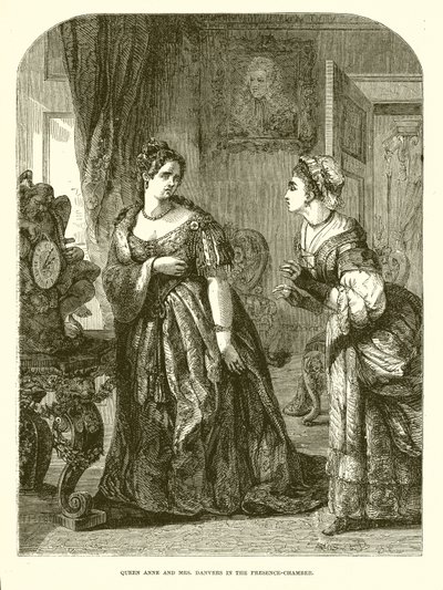 Anna királynő és Mrs. Danvers a jelenléti kamrában alkotó: English School