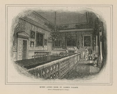 Anna királynő szobája a Szent Jakab-palotában alkotó: English School