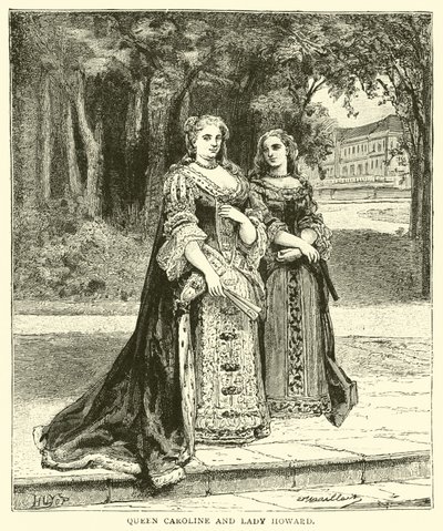 Caroline királynő és Lady Howard alkotó: English School