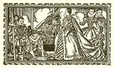 I. Erzsébet királynő és Sir Walter Raleigh alkotó: English School