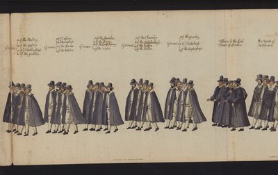 Erzsébet királynő temetési menete (színes metszet) alkotó: English School