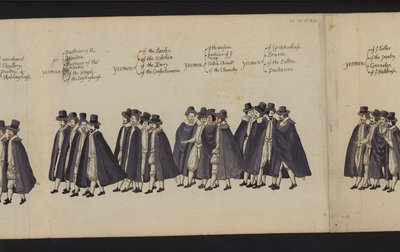 Erzsébet királynő temetési menete (színes metszet) alkotó: English School
