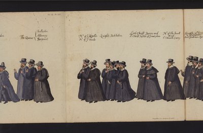 Erzsébet királynő temetési menete (színes metszet) alkotó: English School