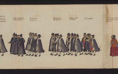 Erzsébet királynő temetési menete (színes metszet) alkotó: English School