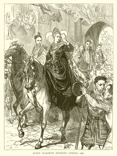 Erzsébet királynő belép Londonba, 1558 alkotó: English School