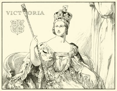 Viktória királynő (Sir George Hayter koronázási portréja után) (tinta papíron) alkotó: English School