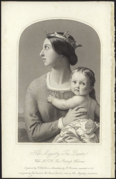 Viktória királynő és Helena hercegnő alkotó: English School
