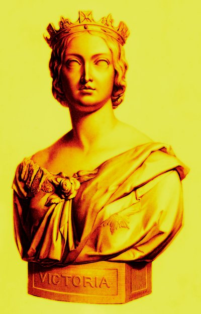 Viktória királynő, illusztráció a The Queens of England-ből vagy a Royal Book of Beauty-ból, megjelent 1875 körül (digitálisan javított kép) alkotó: English School