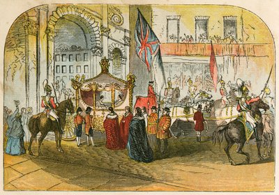 Viktória királynő első látogatása a városban (1837. november 9.) alkotó: English School