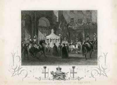 Viktória királynő első látogatása Londonban, 1837. november 9-én alkotó: English School