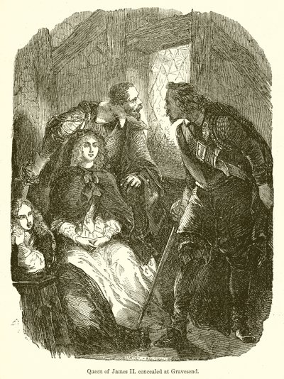 Jakab királynője II. elrejtve Gravesendben alkotó: English School