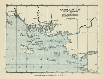 A Quiberon-öböl és megközelítései (színes litográfia) alkotó: English School