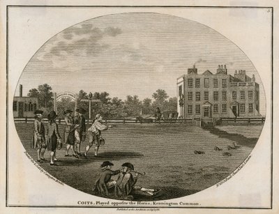 Quoits 1788-ban, a Hornsszal szemben játszott, Kennington Common államban alkotó: English School