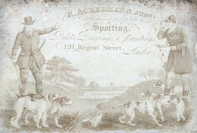 R Ackermann, Junior, 191 Regent Street, kereskedelmi kártya alkotó: English School
