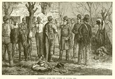 Radetsky a novarai győzelem után (1849) alkotó: English School
