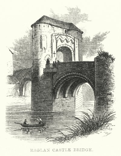 Raglan Castle Bridge (metszet) alkotó: English School